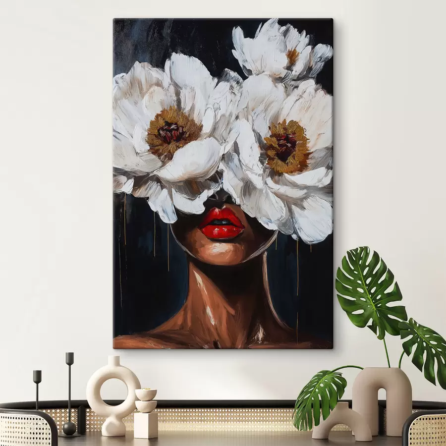  Peintures Fille avec des fleurs s49269