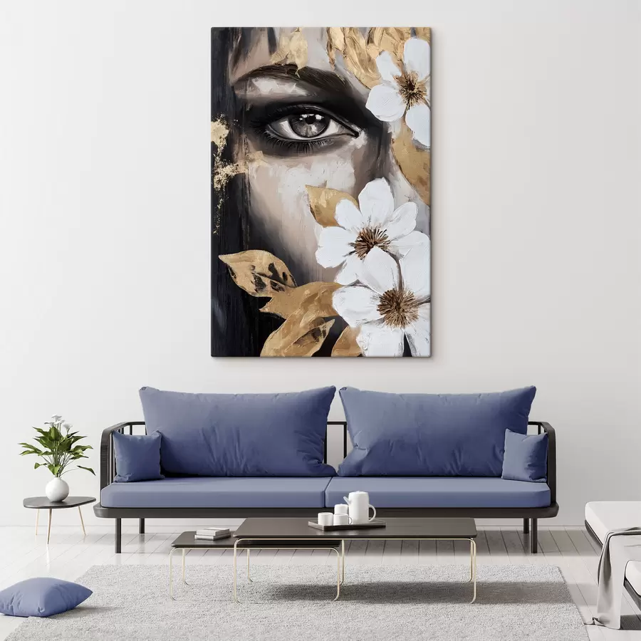  Peintures Fille avec des fleurs s49272