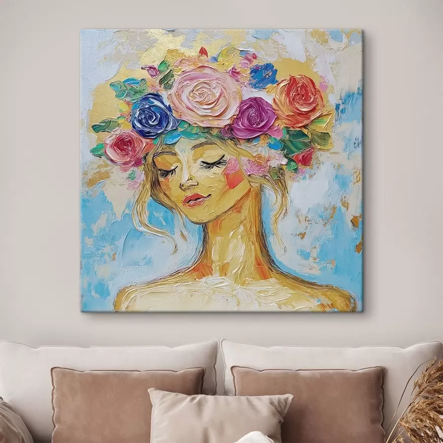  Schilderijen Meisje met bloemen s49287