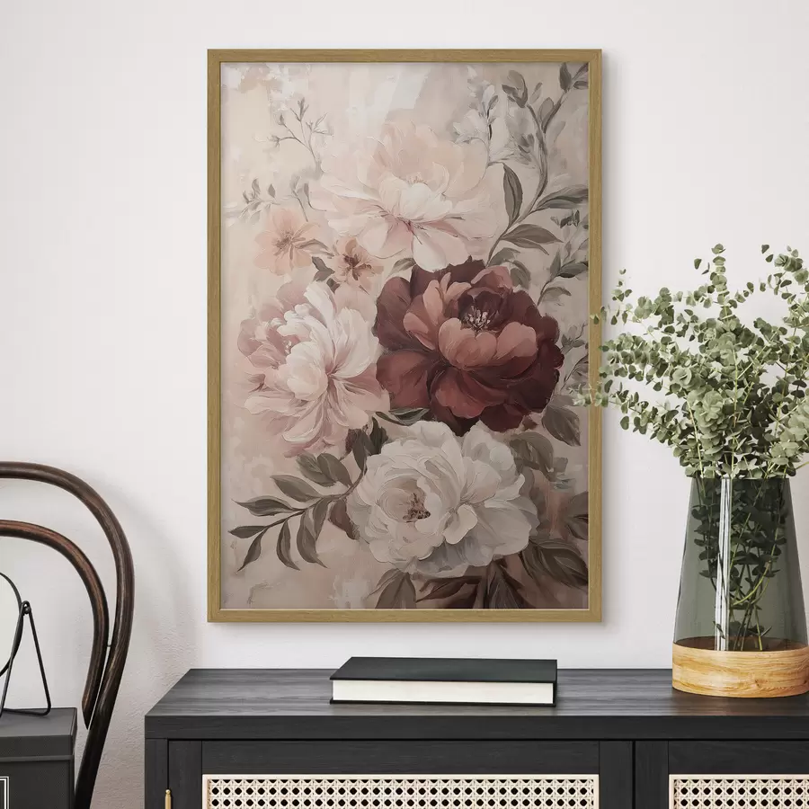 Papier peint photo Pivoines vintage f49256
