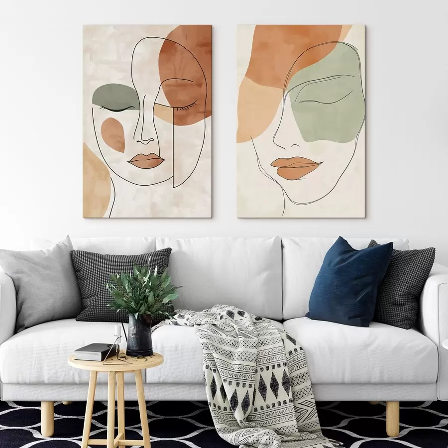  Peintures Visages abstraits m30493