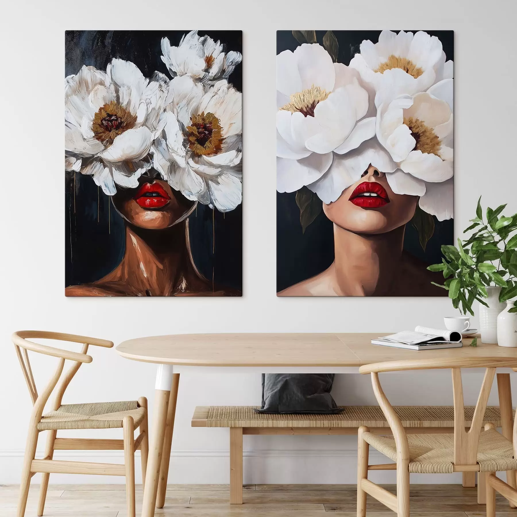  Peintures Des fleurs dans les cheveux m30494