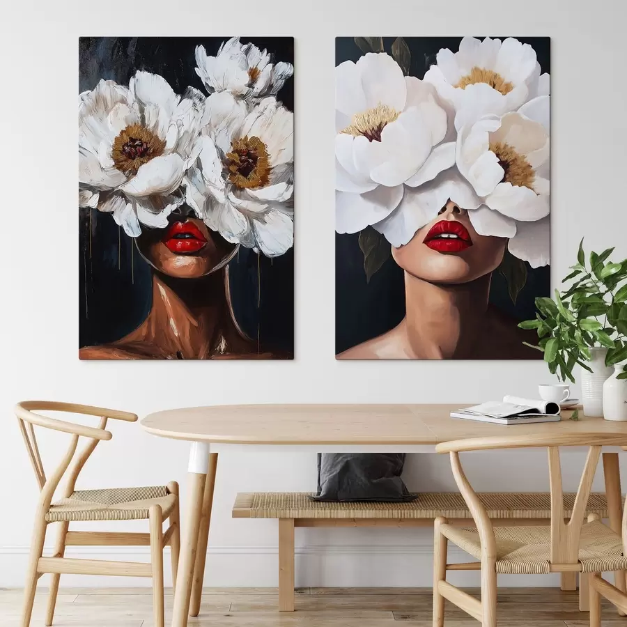  Peintures Des fleurs dans les cheveux m30494