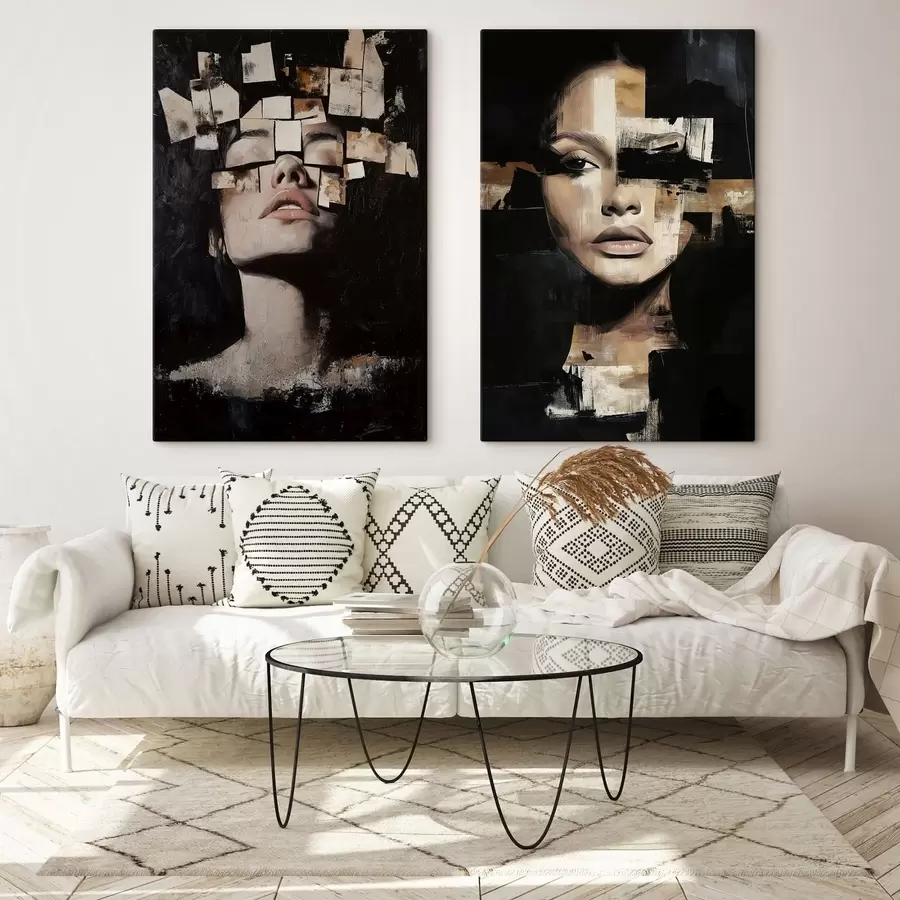 Fotobehang Abstracte gezichten m30498