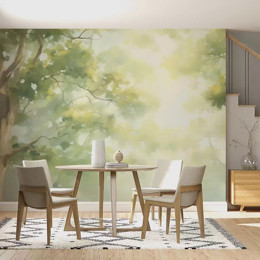 Papier peint photo Peinture abstraite imitant des branches d'arbre w05588