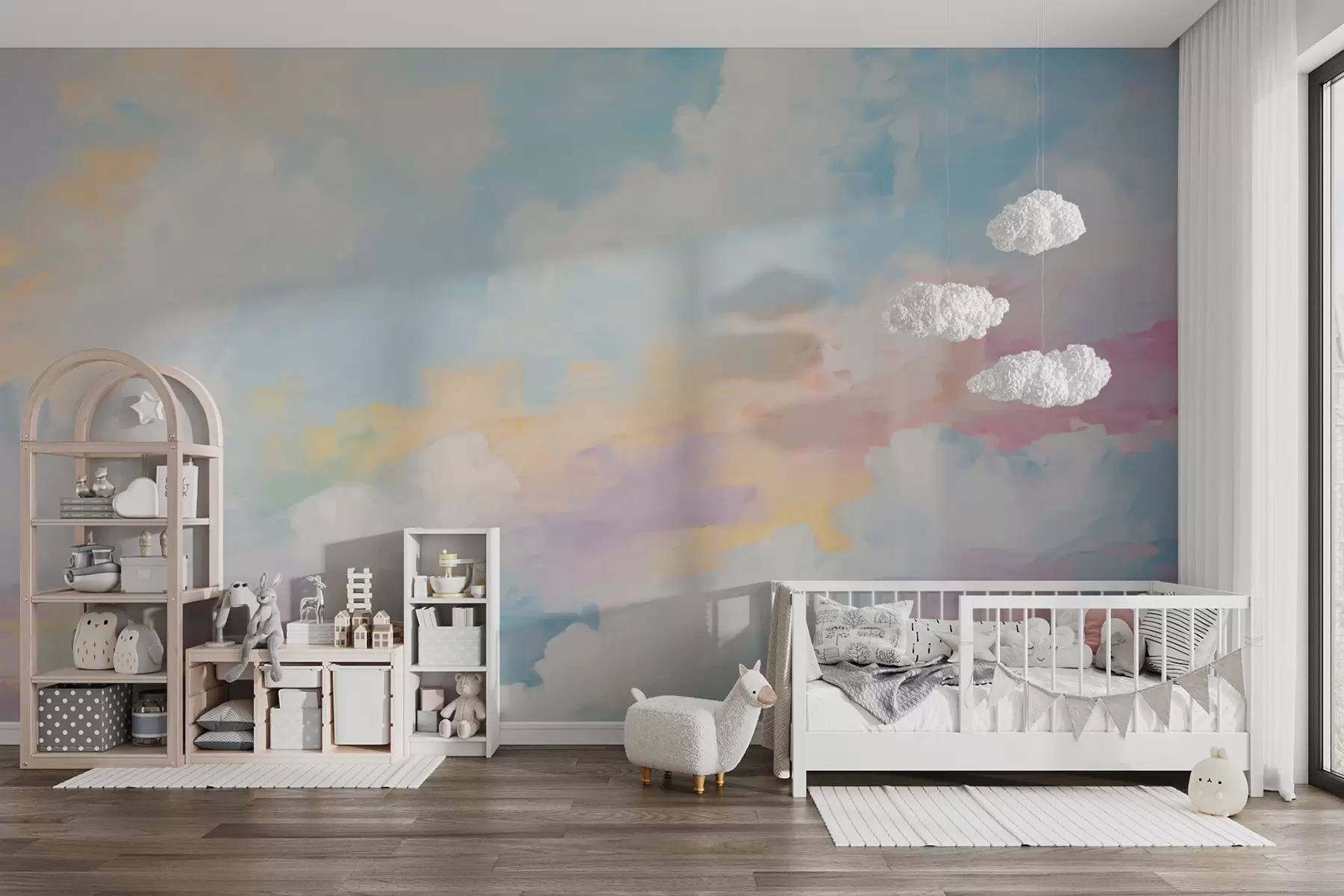 Papier peint photo Imitation abstraite d'un ciel dans la peinture w05637