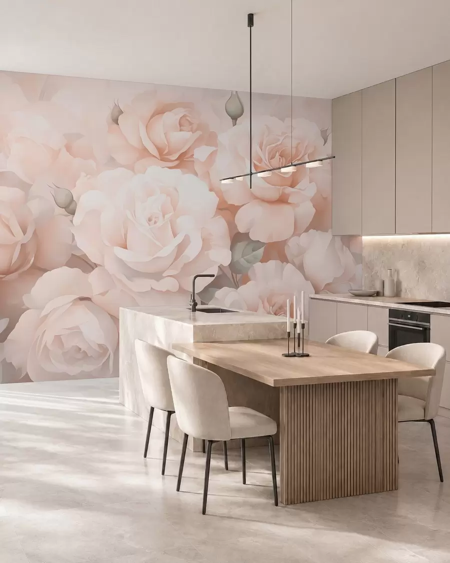 Papier peint photo Roses abstraites w05553