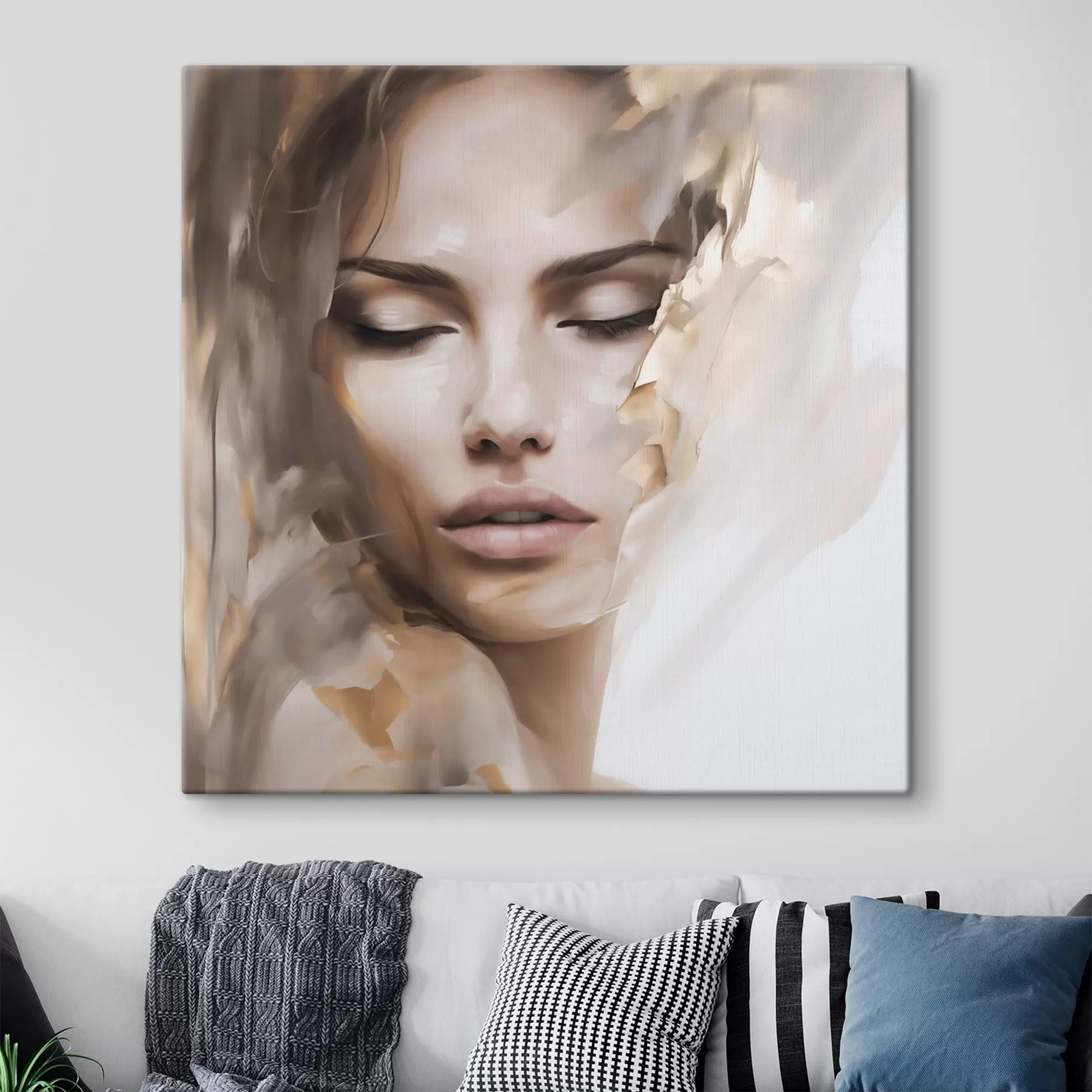  Peintures Portrait abstrait d'une femme, imitation de peinture s49132