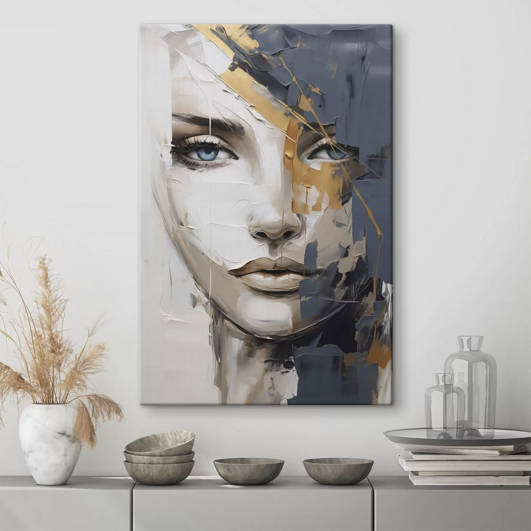  Peintures Portrait abstrait d'une femme, imitation de peinture s49142