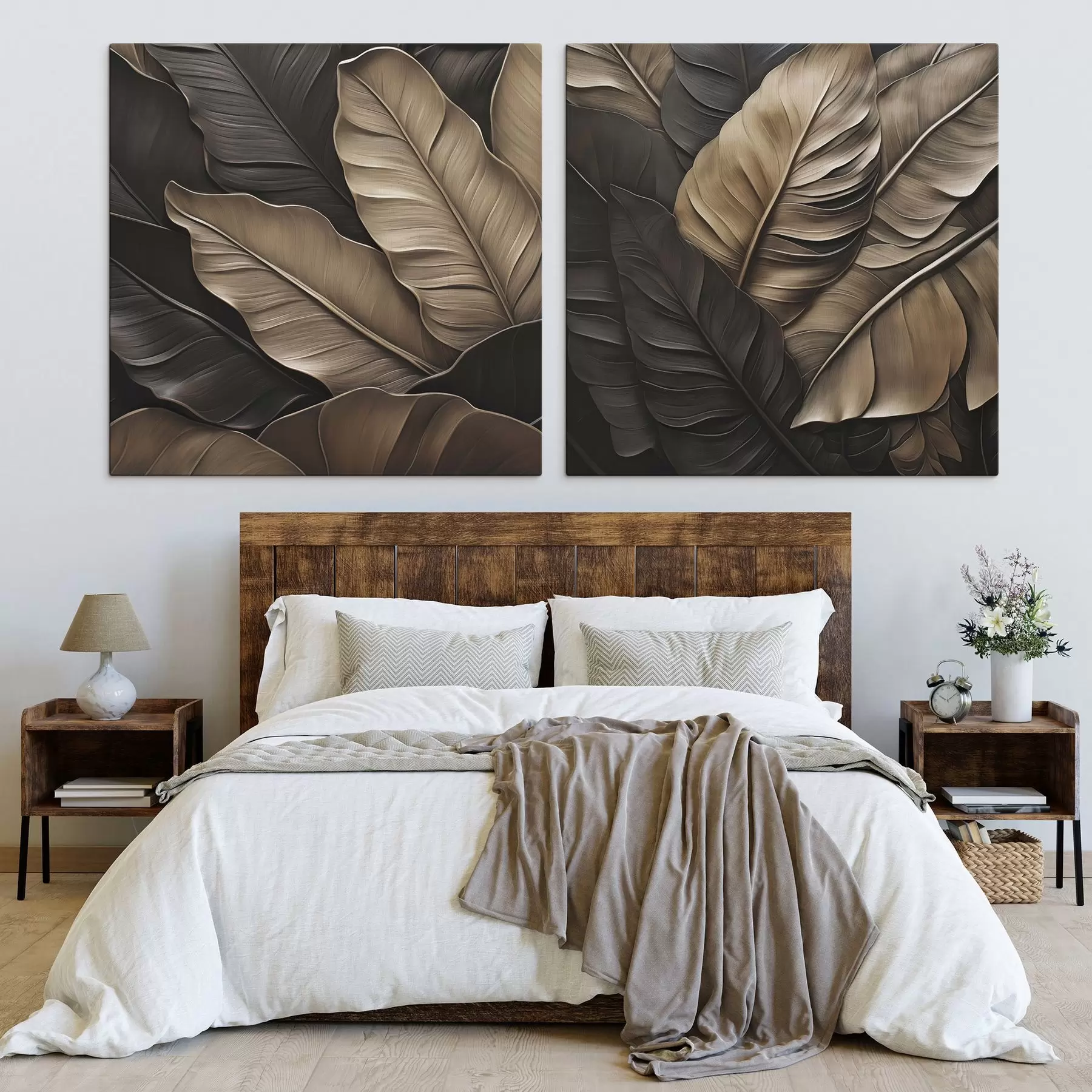  Peintures Feuilles, image plate, imitation de coups de pinceau en relief m30522