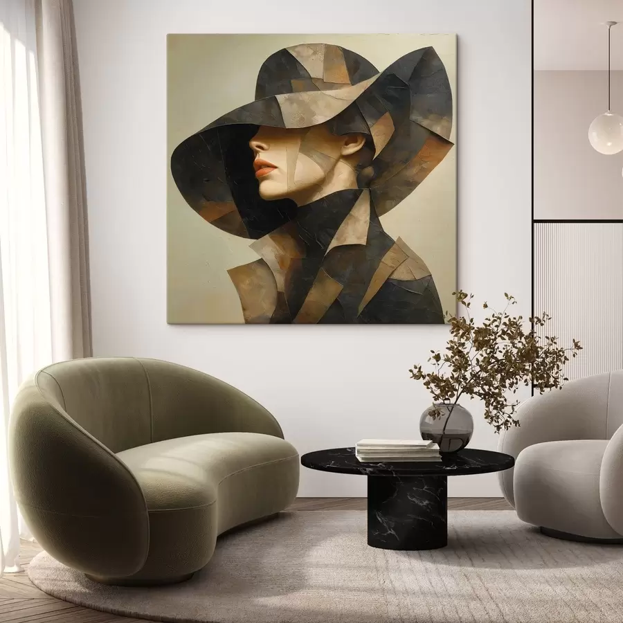  Peintures Une femme au chapeau s49312