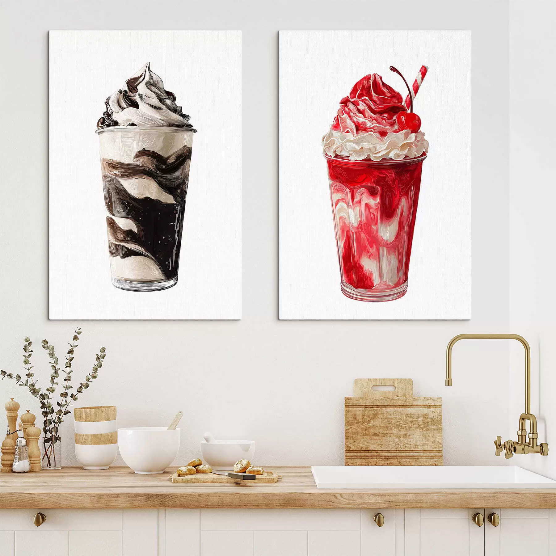  Schilderijen Dessert-milkshake-combinatie m30504