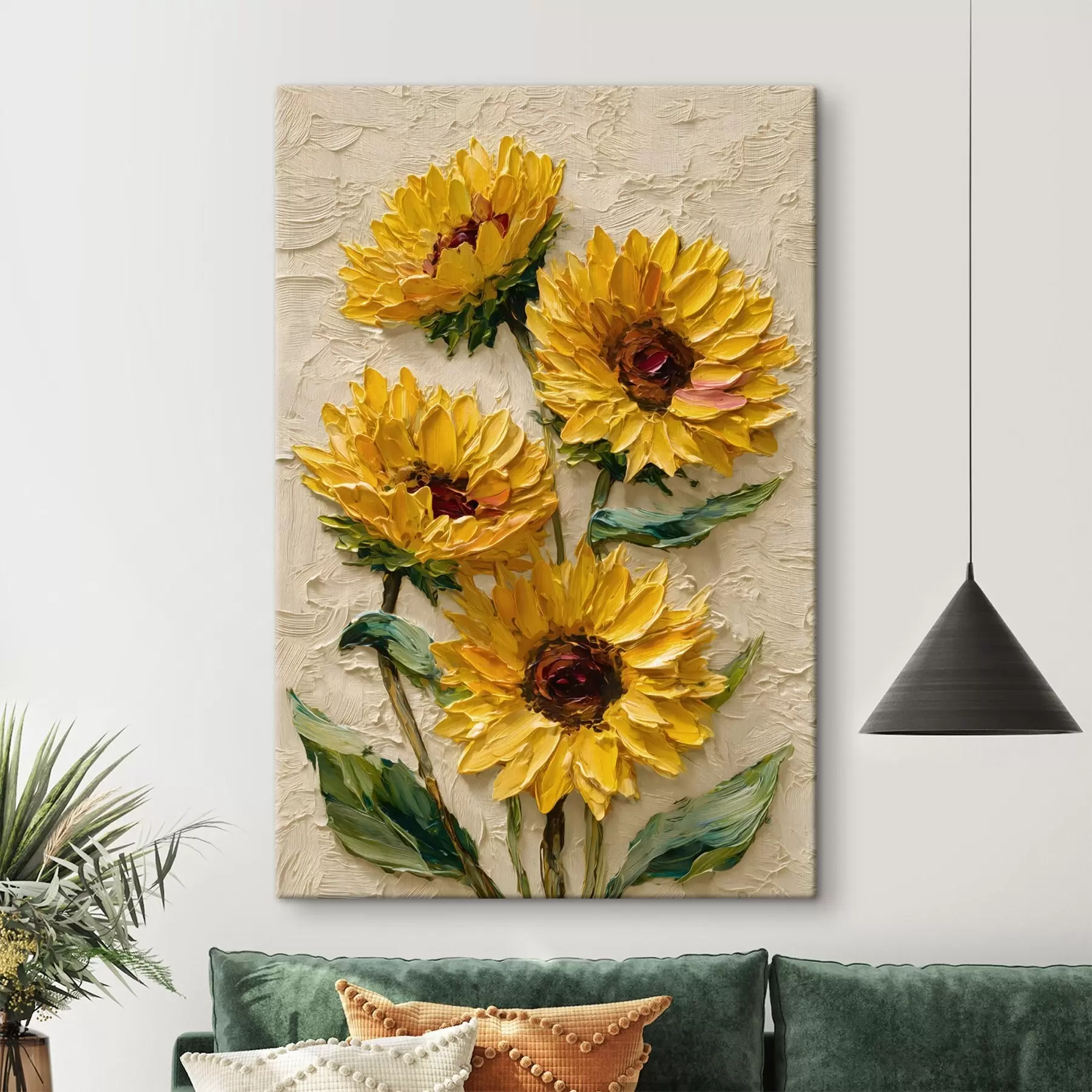  Peintures Des tournesols luxuriants peints dans un style impasto s49232