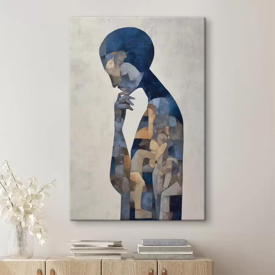  Peintures Le Penseur, portrait abstrait s49252