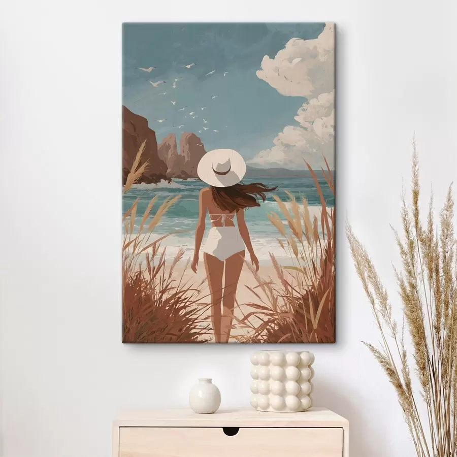  Peintures La jeune fille au bord de la mer s49253