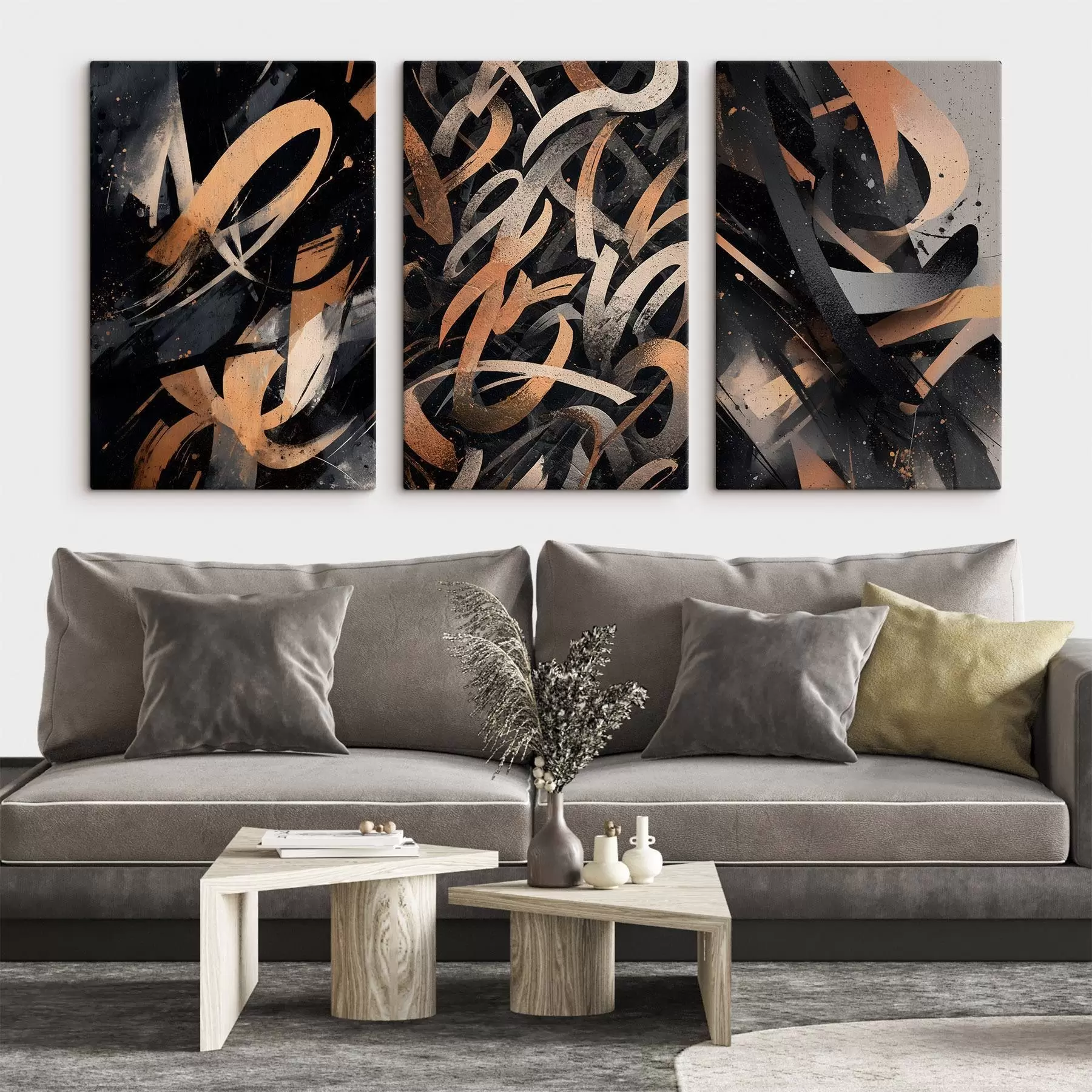 Schilderijen Moderne kalligrafie in graffitistijl m30541