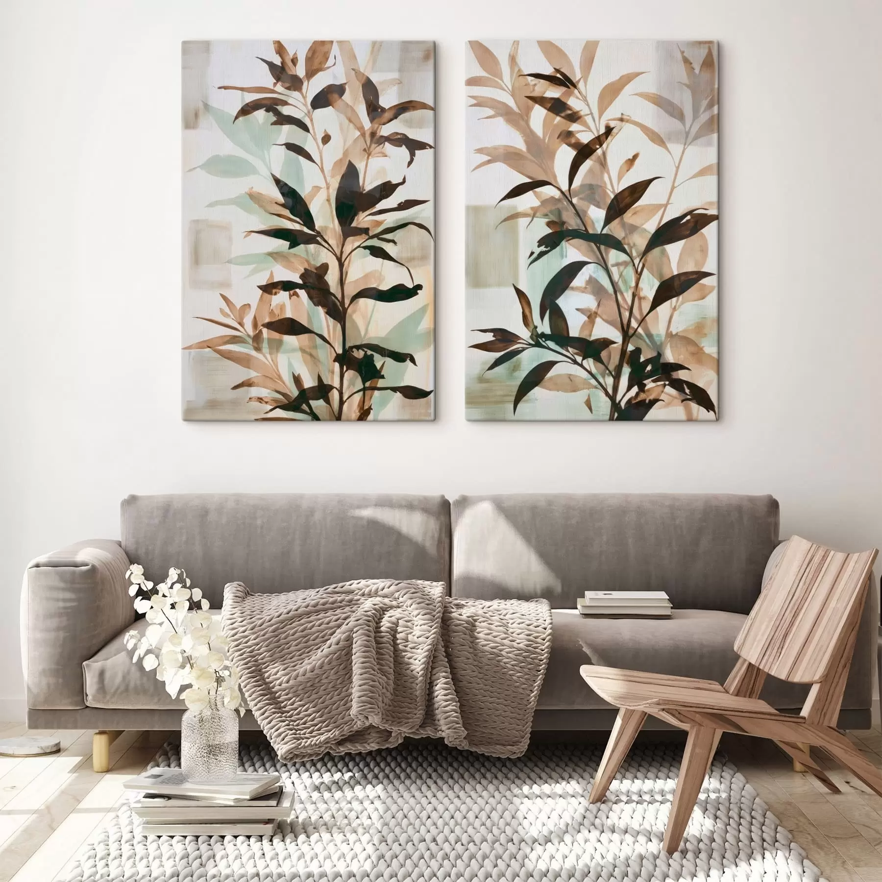  Peintures Branches et feuilles stylisées m30466