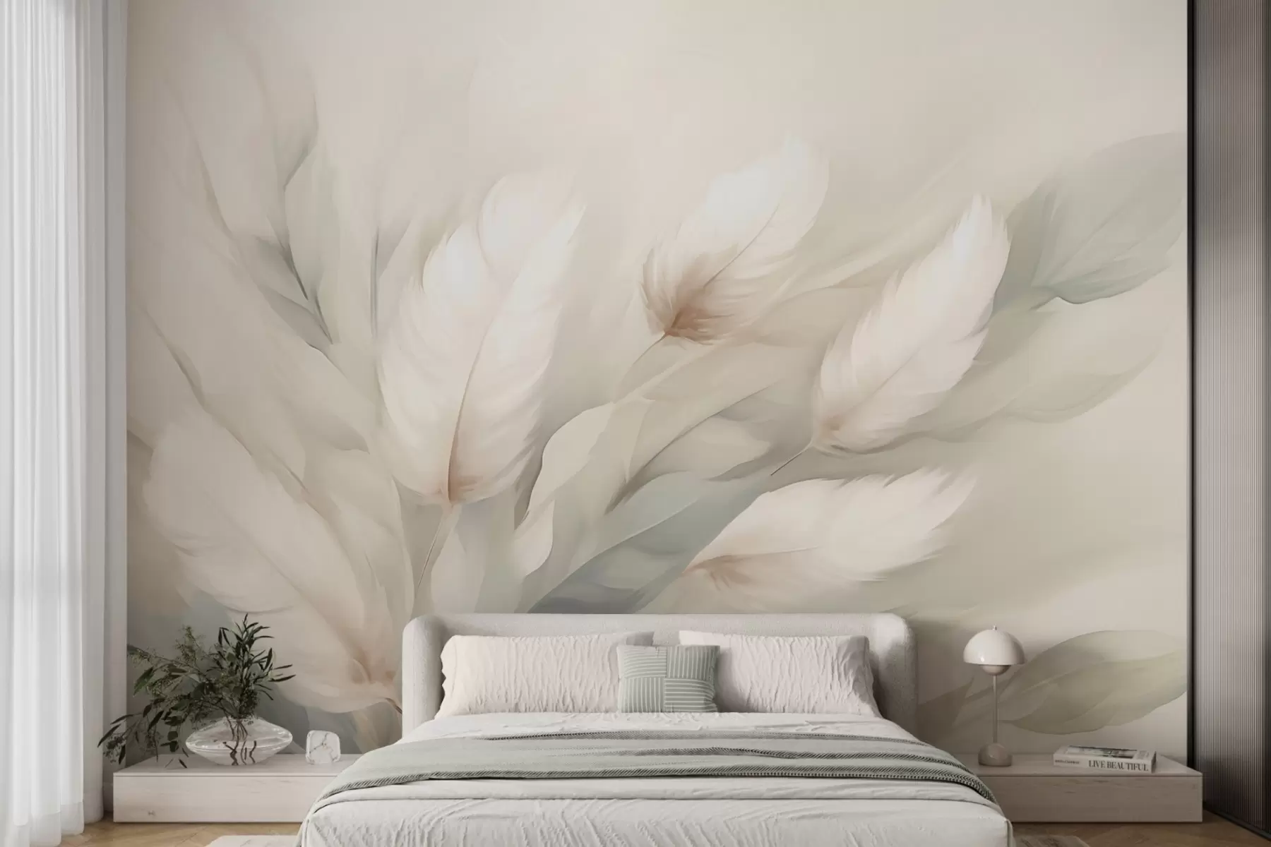 Papier peint photo Plumes abstraites w05662