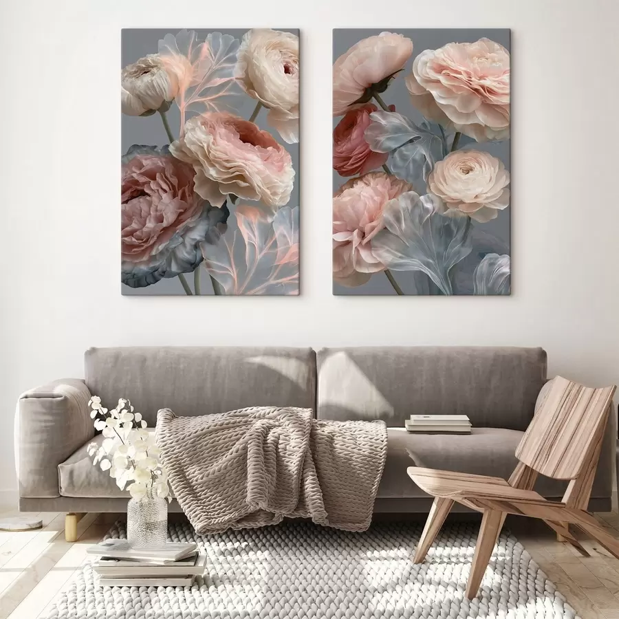  Schilderijen Een boeket abstracte bloemen m30527