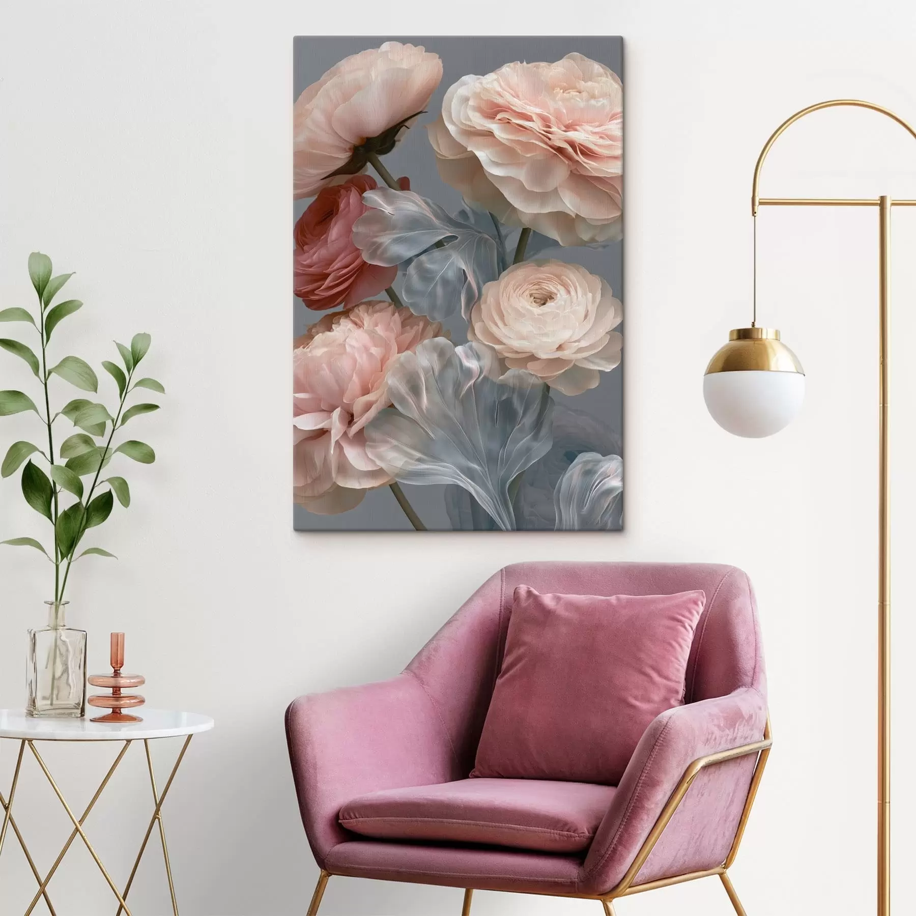  Schilderijen Een boeket abstracte bloemen s49367