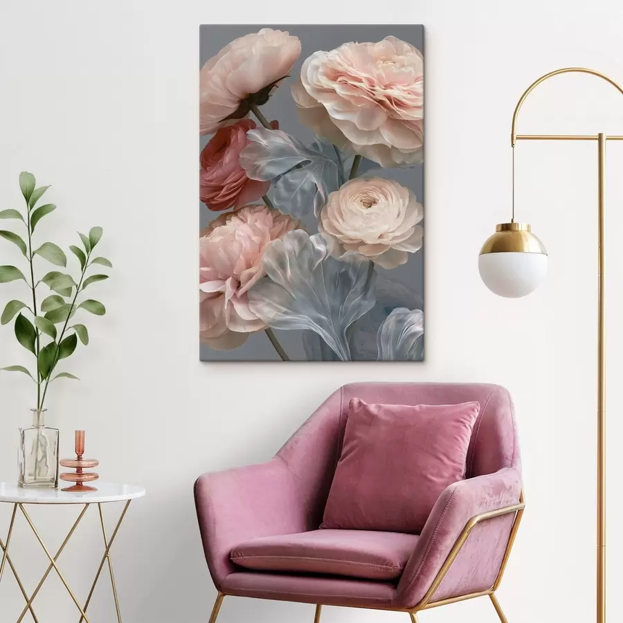  Peintures Un bouquet de fleurs abstraites s49367
