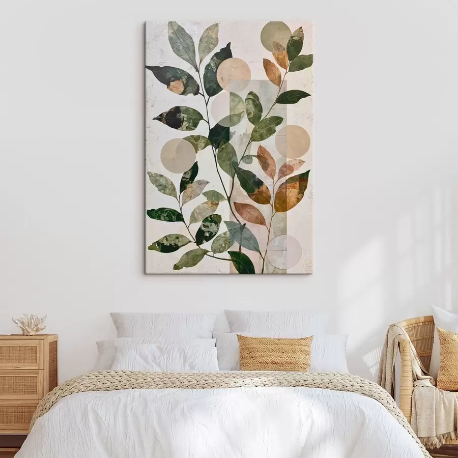 Fotobehang Een abstractie met bladeren s49412
