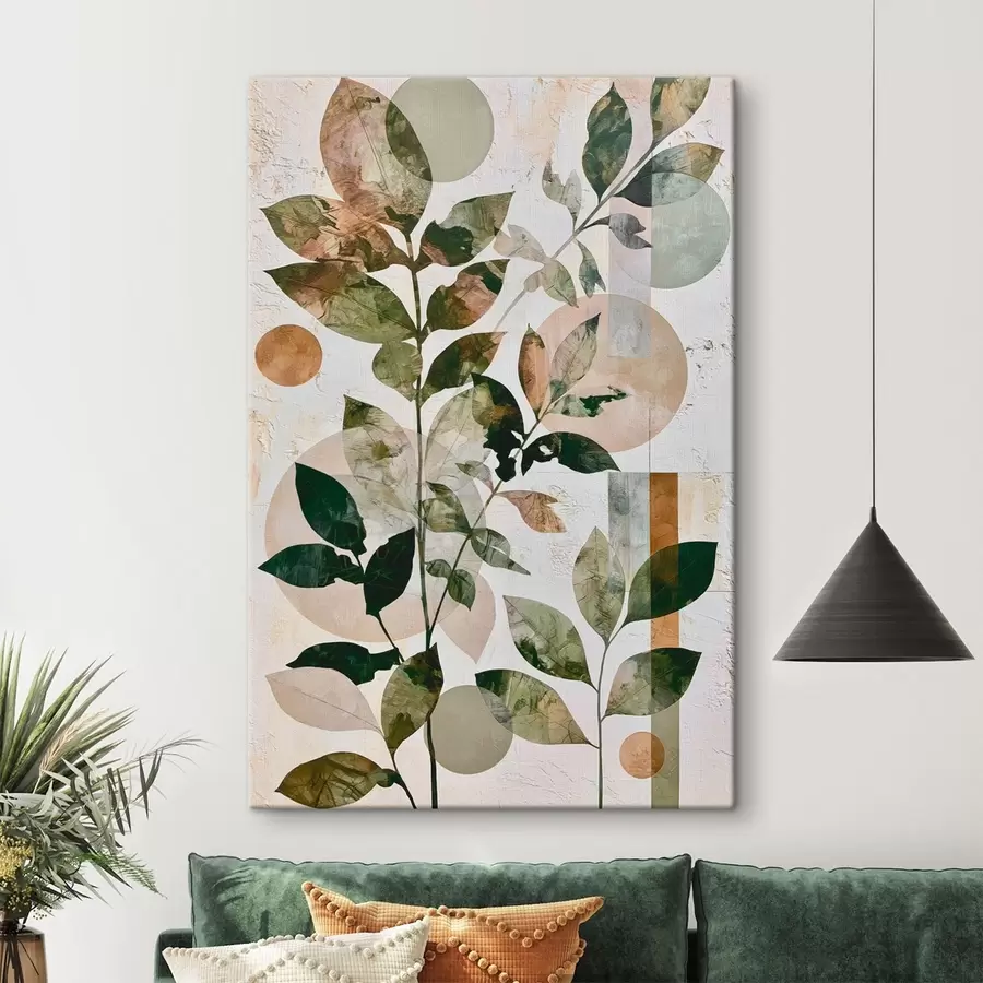 Fotobehang Een abstractie met bladeren s49413