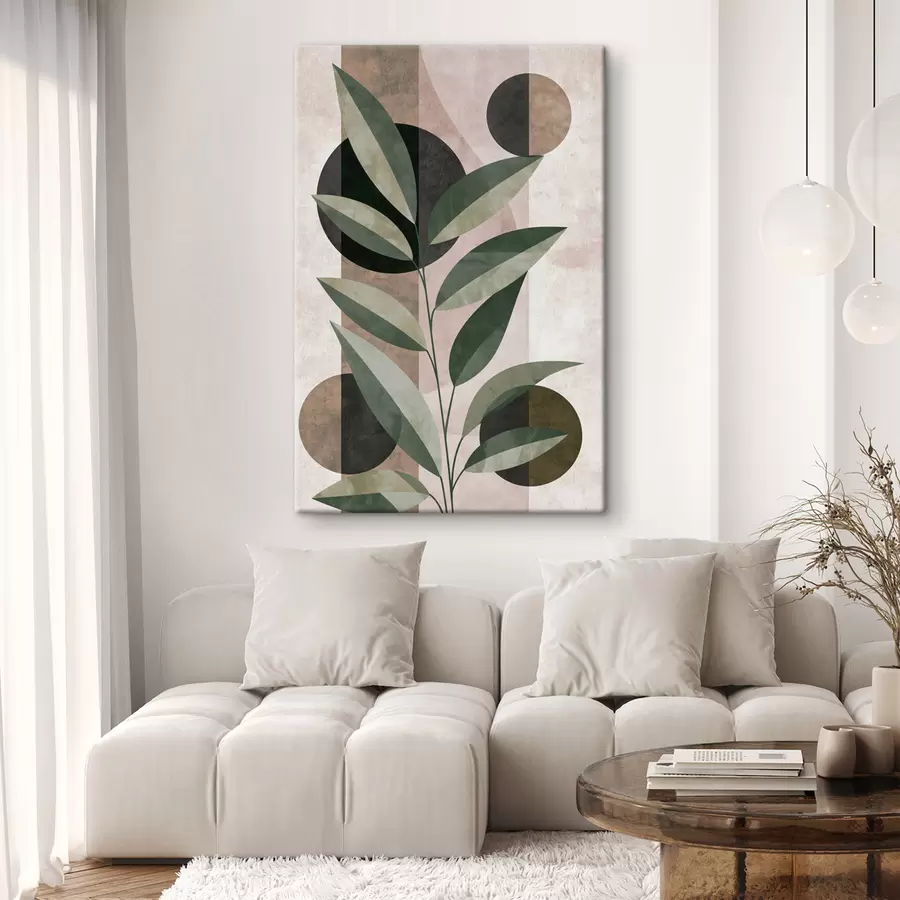 Fotobehang Een abstracte compositie met bladeren s49415