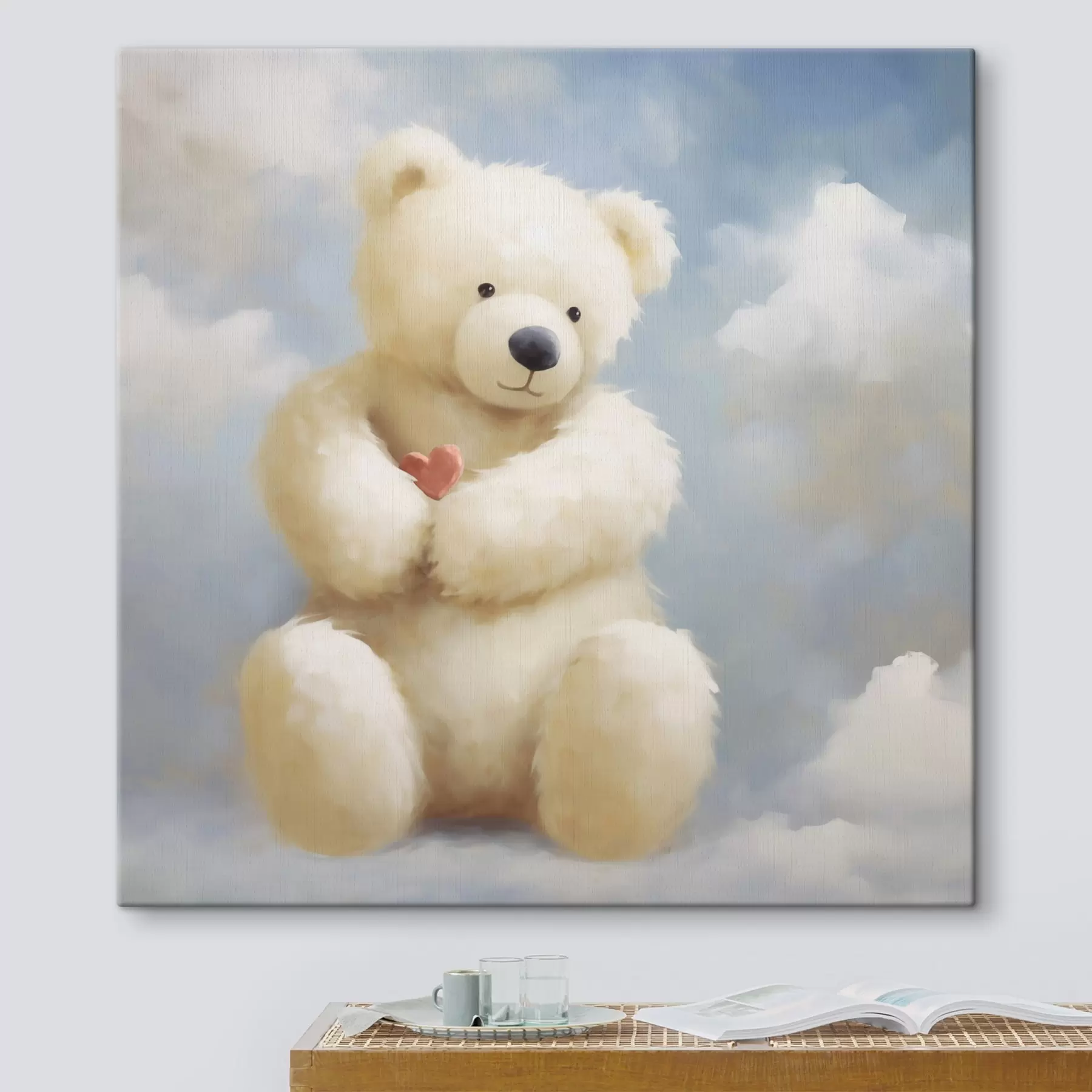  Peintures Ours au petit cœur, peinture d'imitation s49395