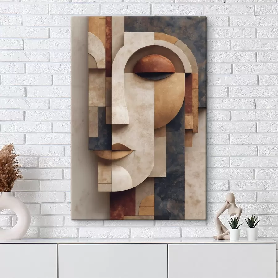  Peintures Illustration abstraite représentant un visage de profil s49397
