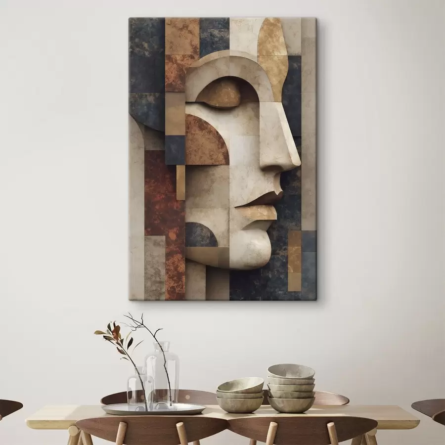  Peintures Illustration abstraite représentant un visage de profil s49398