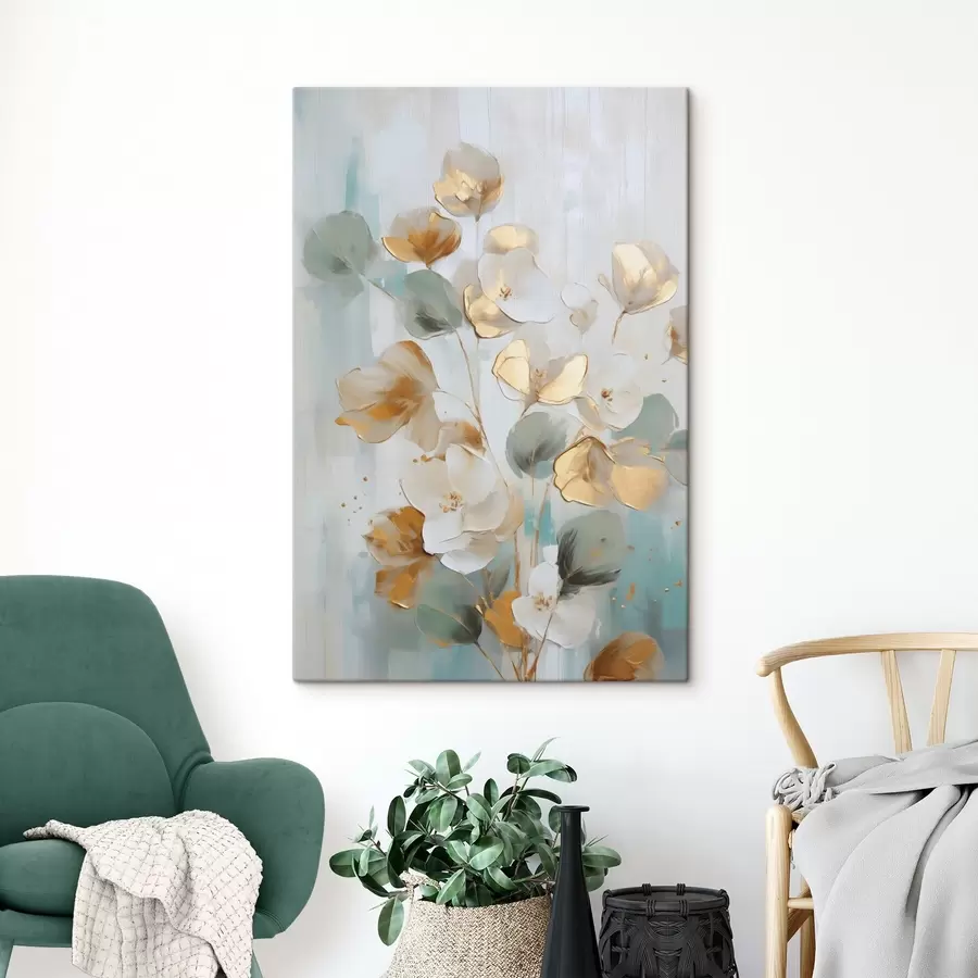  Peintures Branches abstraites avec un feuillage imitant la peinture s49399