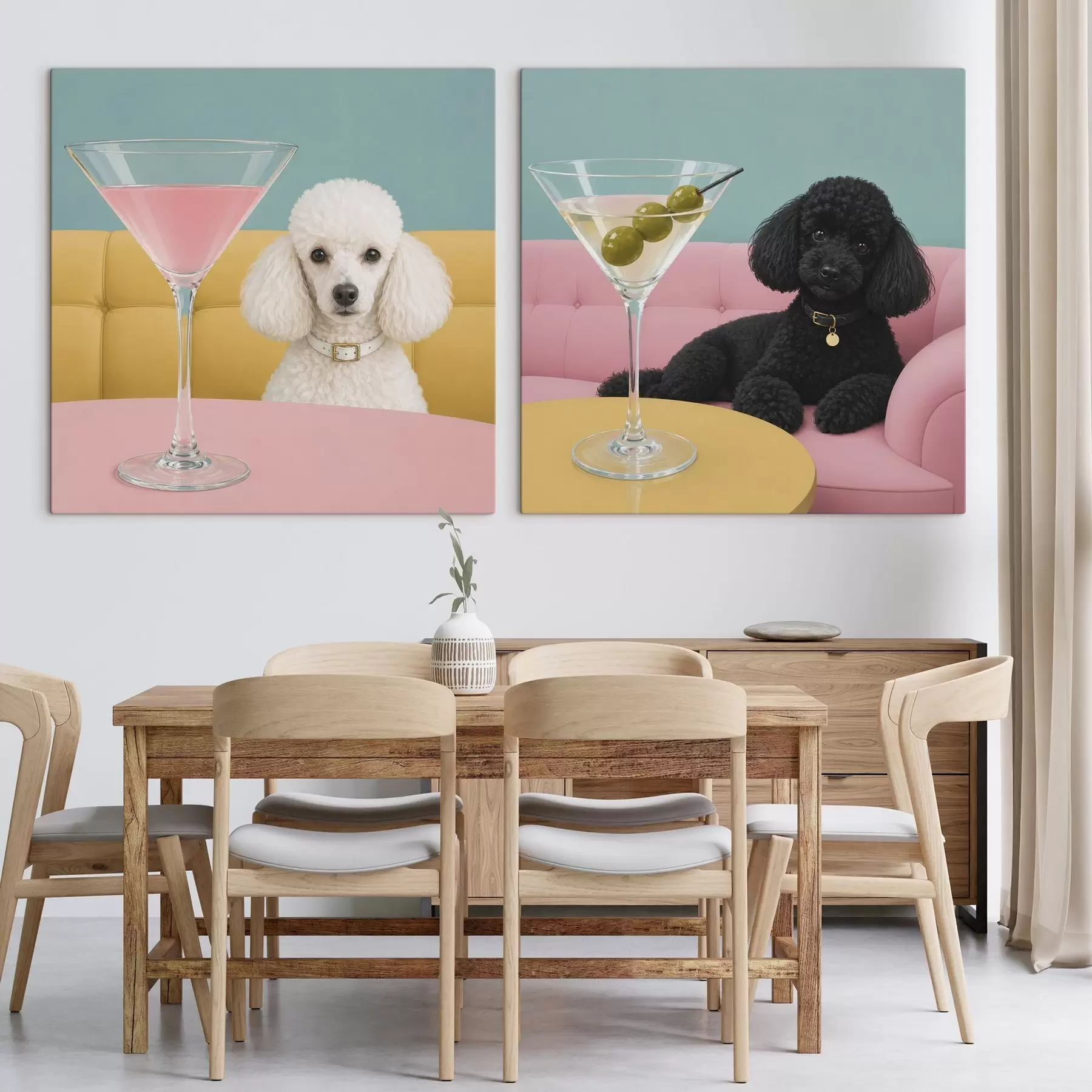  Peintures Le chien et le verre m30553