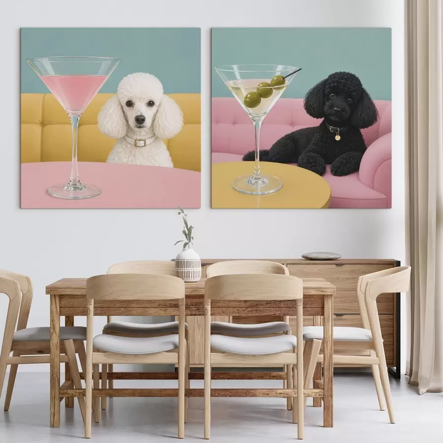  Peintures Le chien et le verre m30553