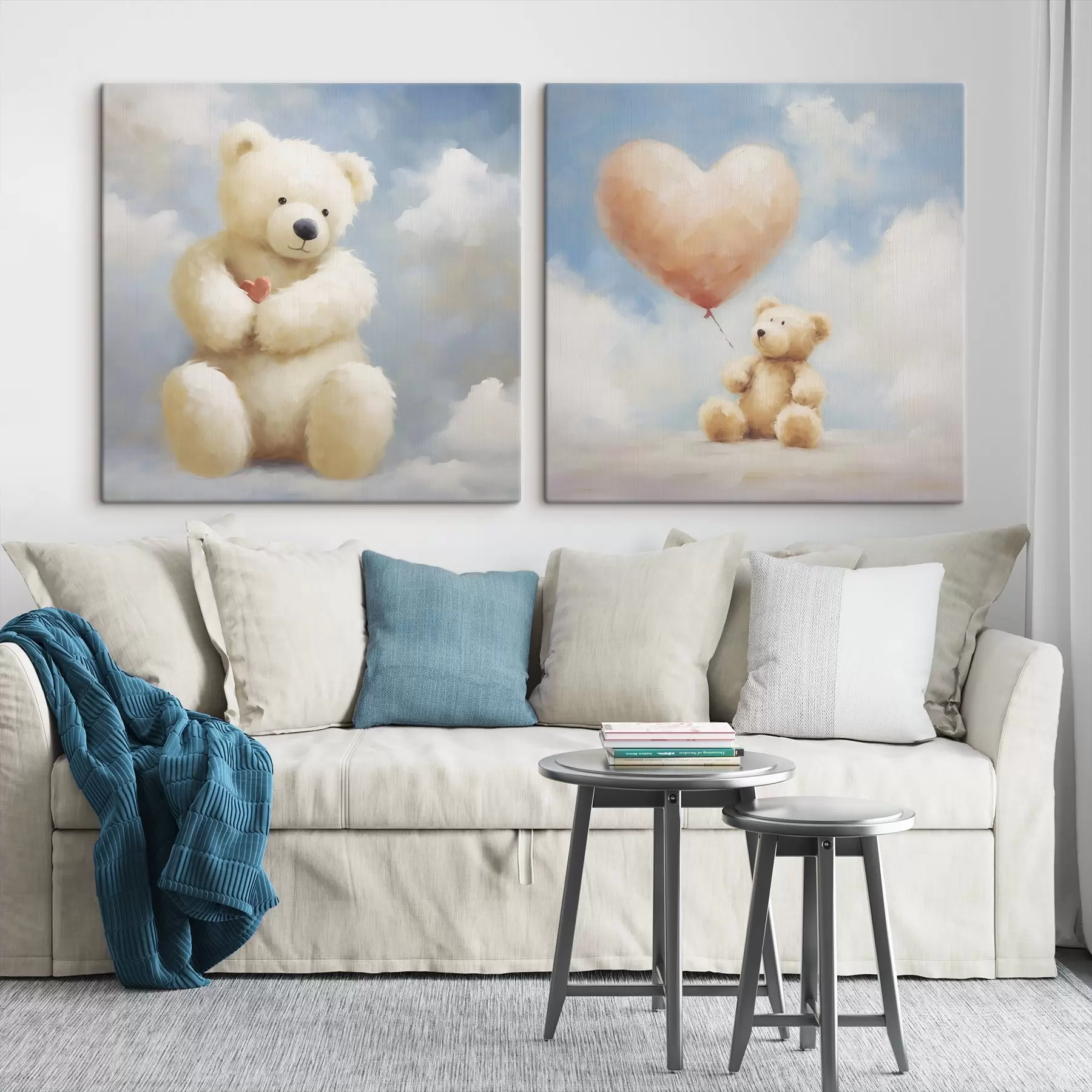  Peintures Peinture représentant un ours et un cœur m30556