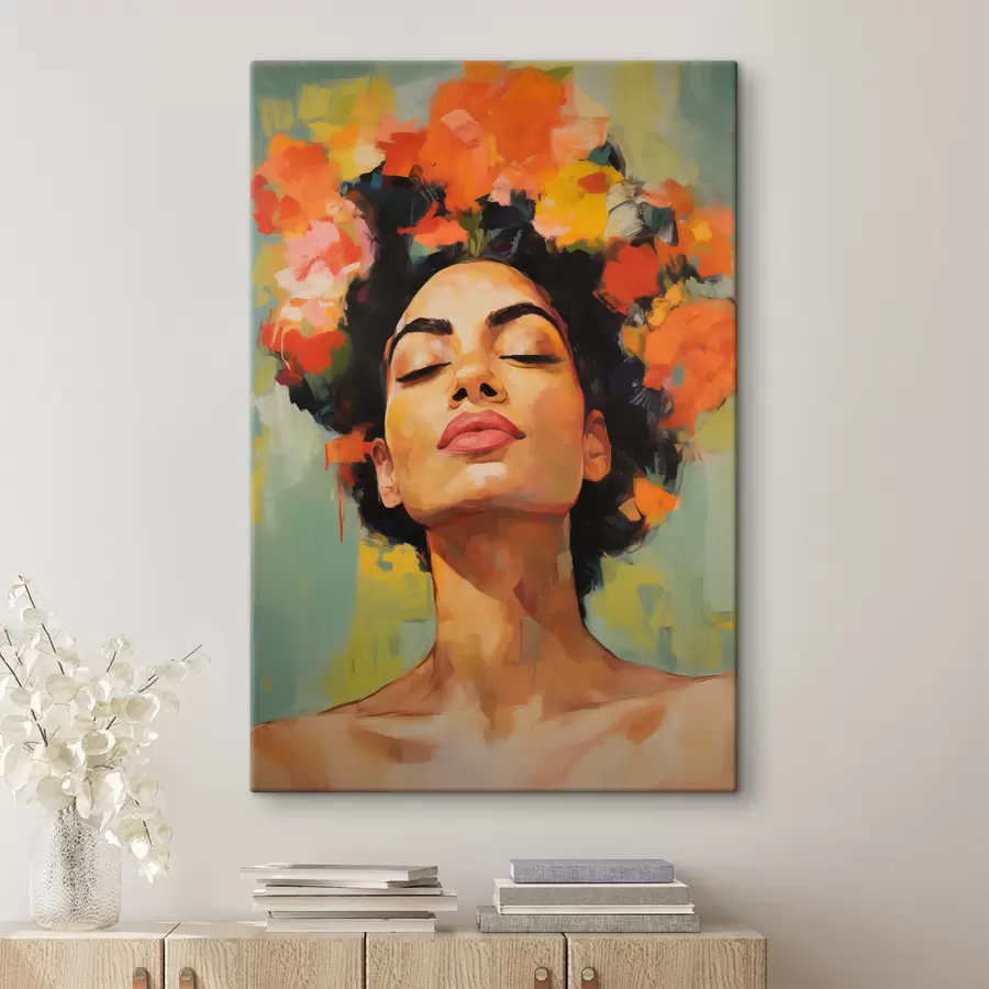  Peintures Femme avec des fleurs s49443