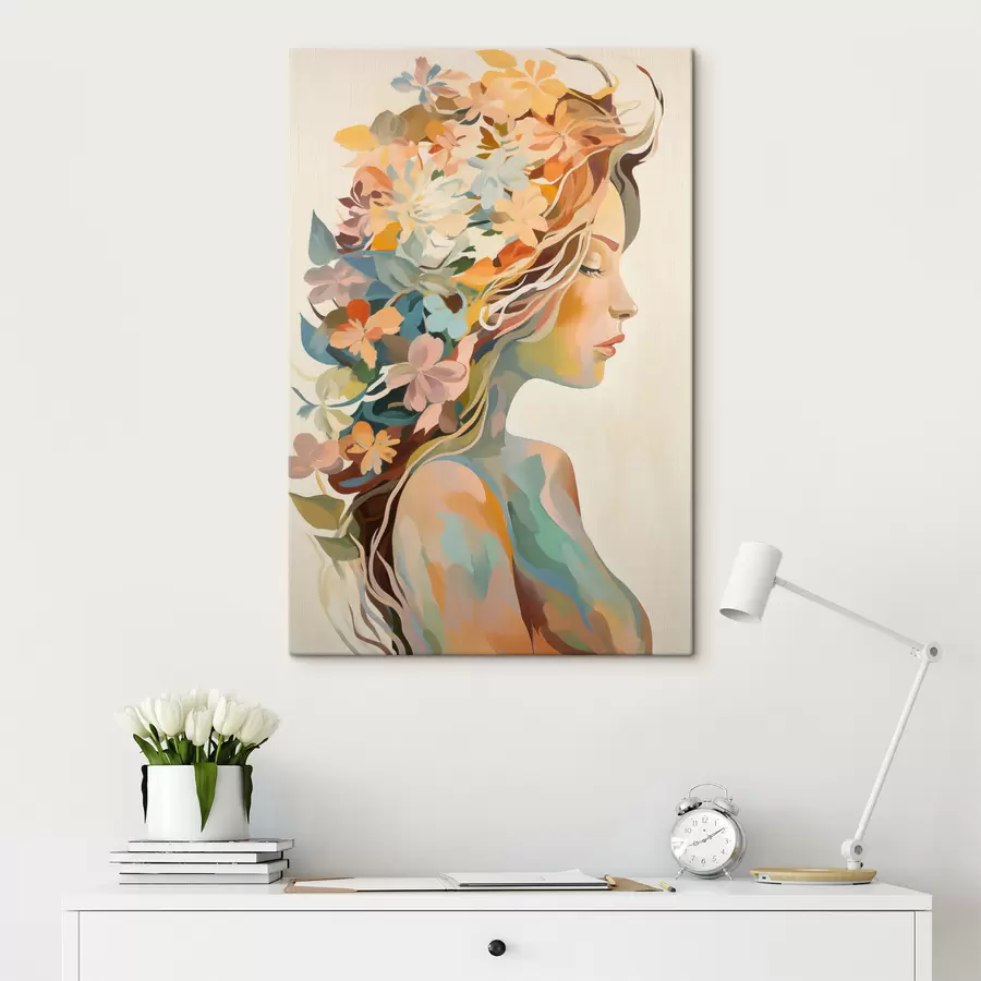  Peintures Femme avec des fleurs s49451