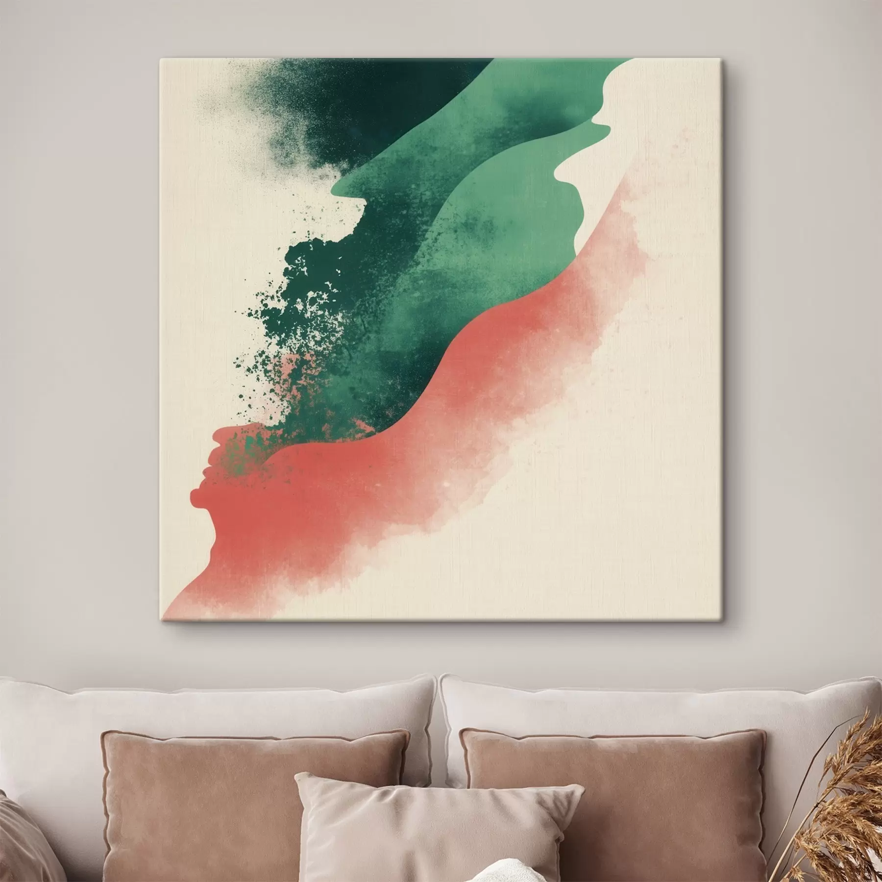  Peintures Composition abstraite aux formes aux textures lisses s48886