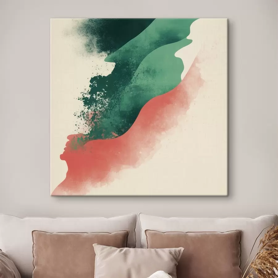  Peintures Composition abstraite aux formes aux textures lisses s48886