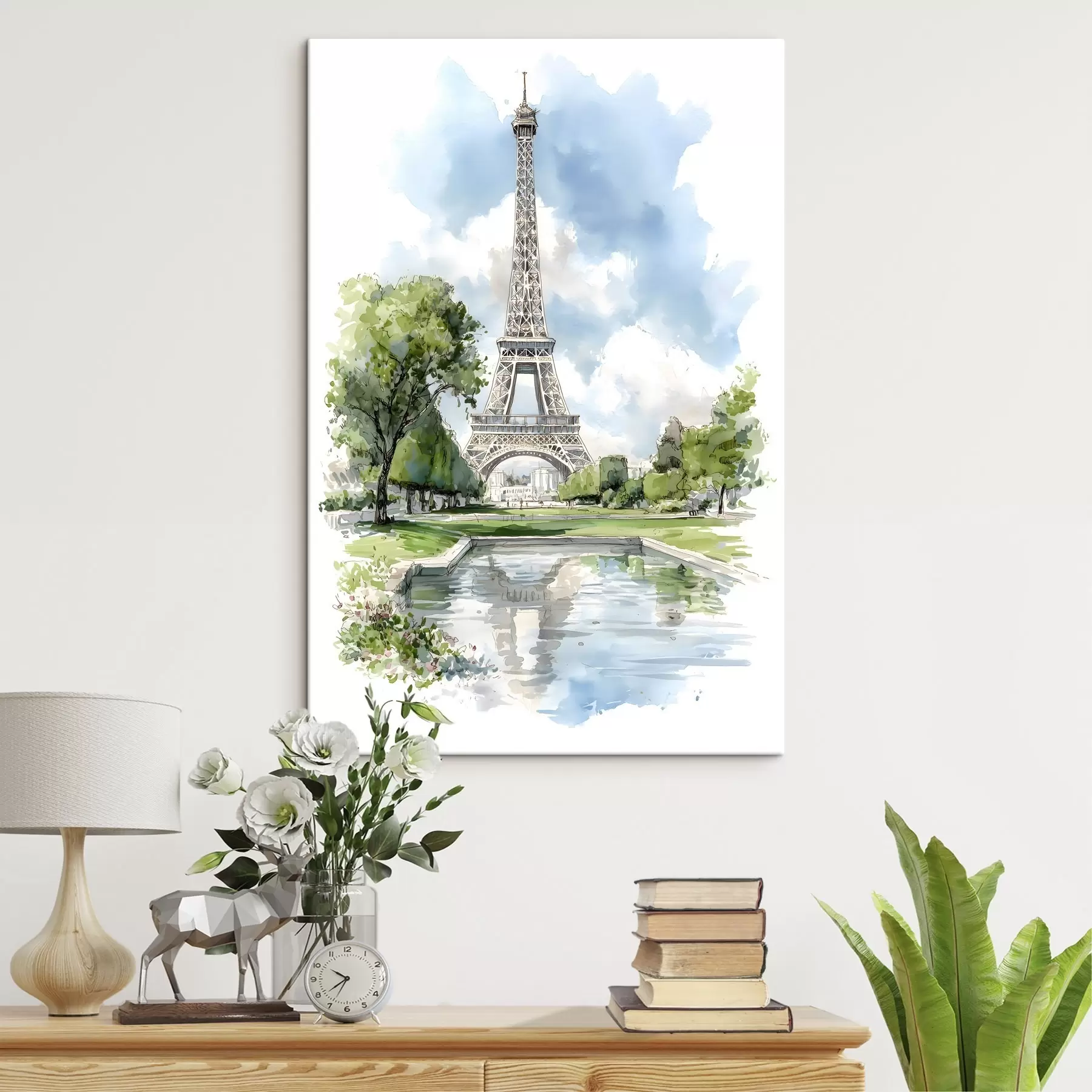  Peintures La Tour Eiffel dans un style aquarelle s49424