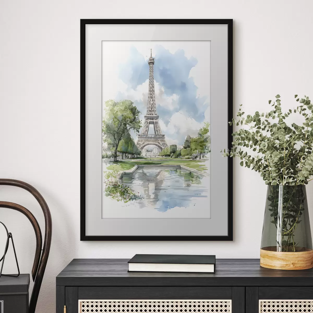 Affiche La Tour Eiffel dans un style aquarelle f49424
