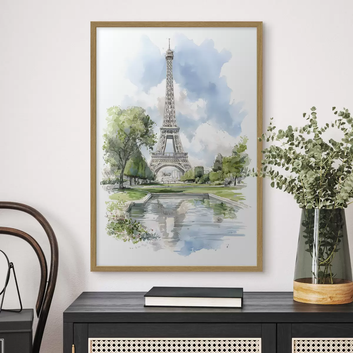 Affiche La Tour Eiffel dans un style aquarelle f49424
