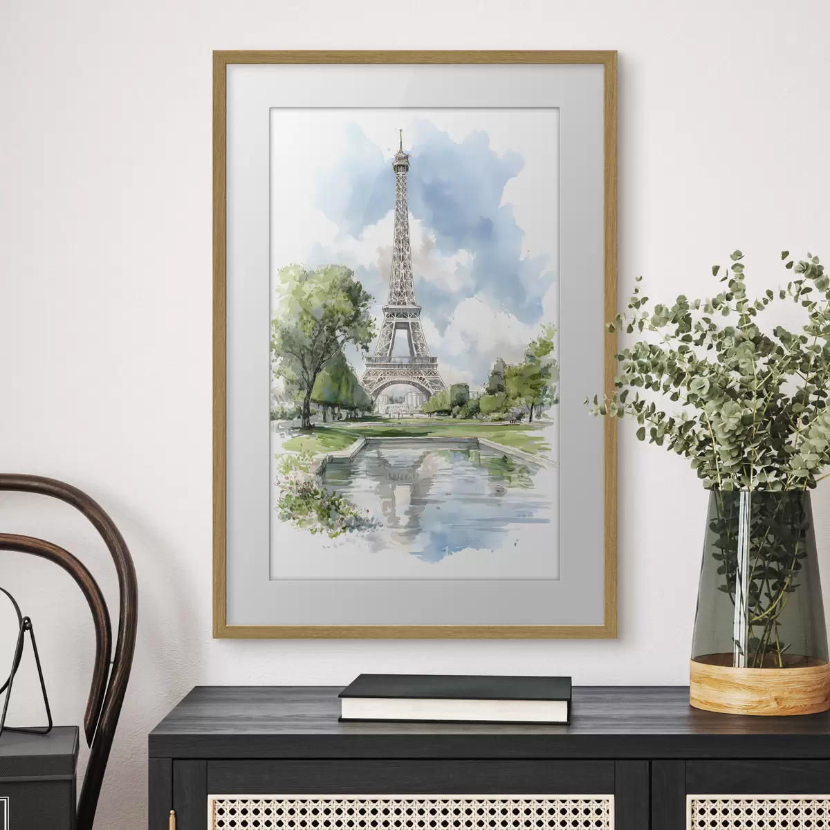 Affiche La Tour Eiffel dans un style aquarelle f49424
