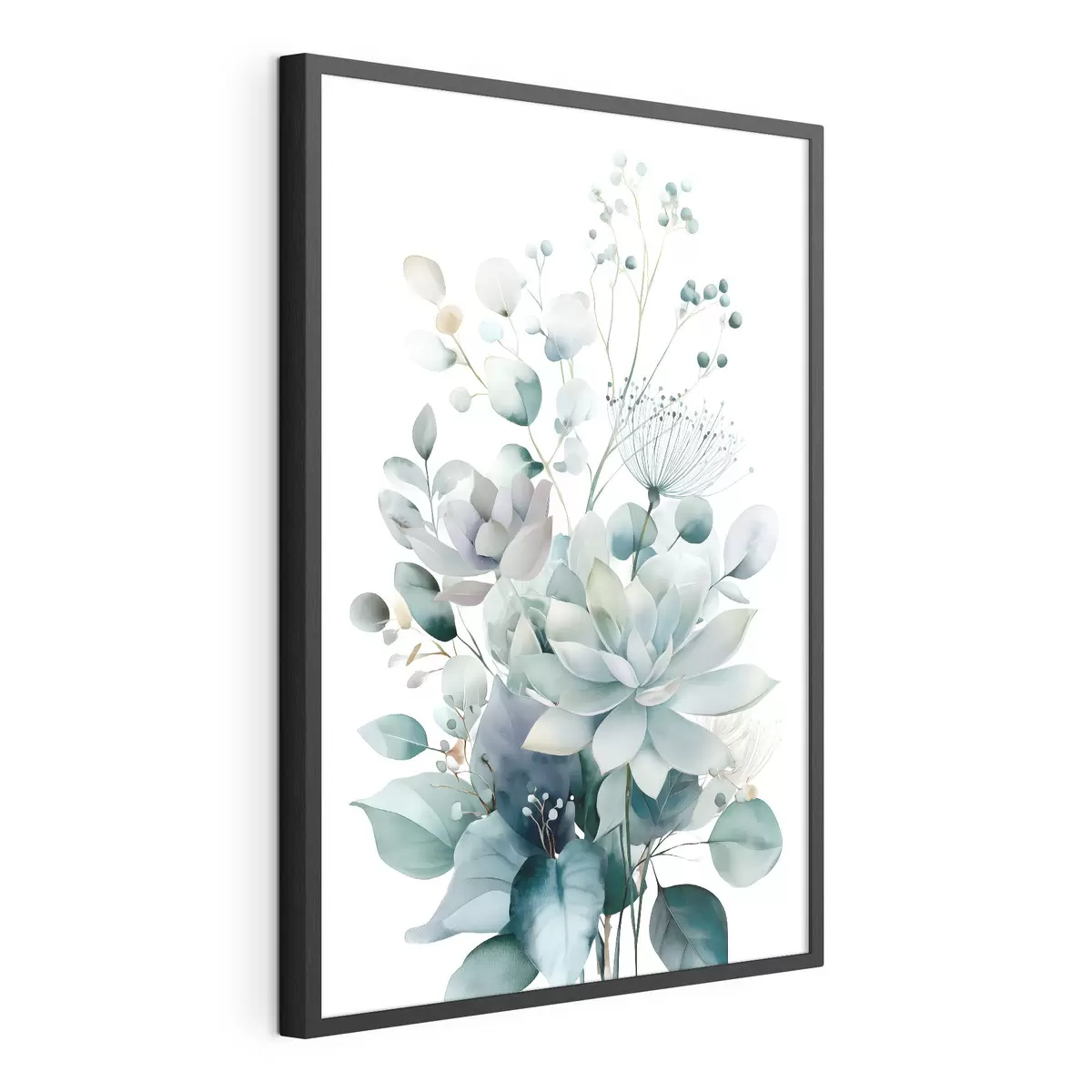 Affiche Plantes succulentes et autres plantes, dans un style aquarelle f49427