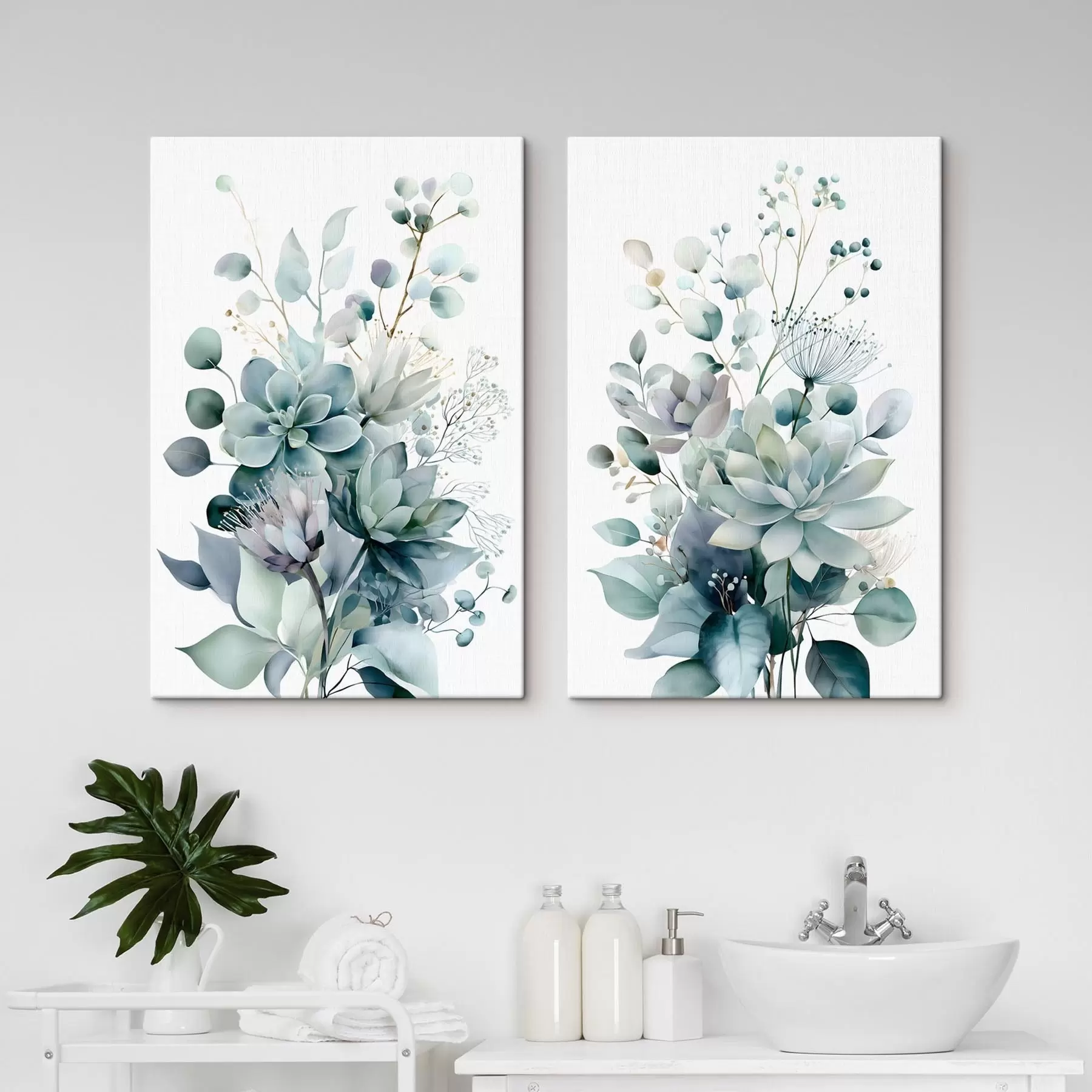 Peintures Plantes succulentes et autres plantes, dans un style aquarelle m30586