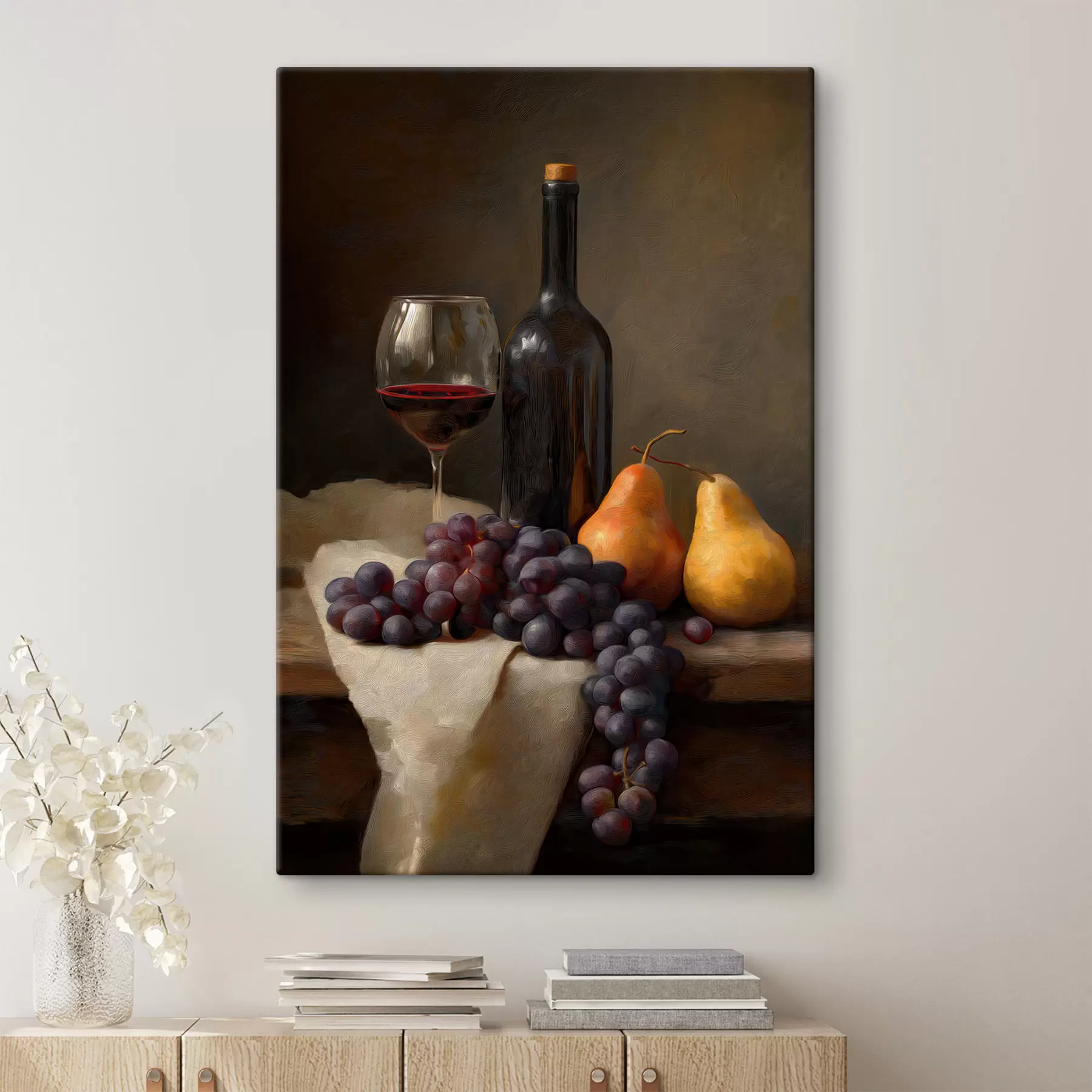  Peintures Le vin et le raisin s49537