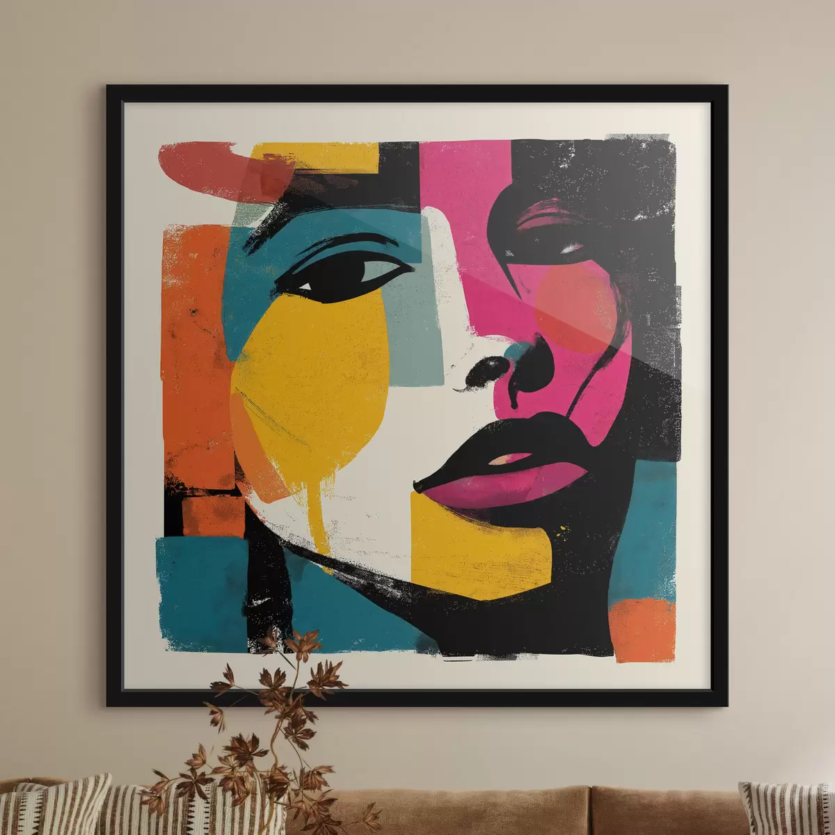 Affiche Un visage abstrait f49543