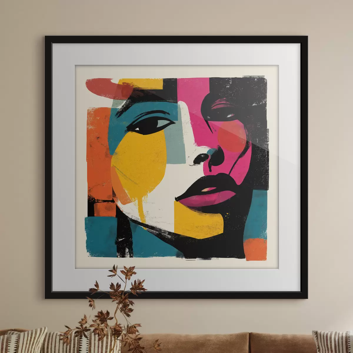 Affiche Un visage abstrait f49543