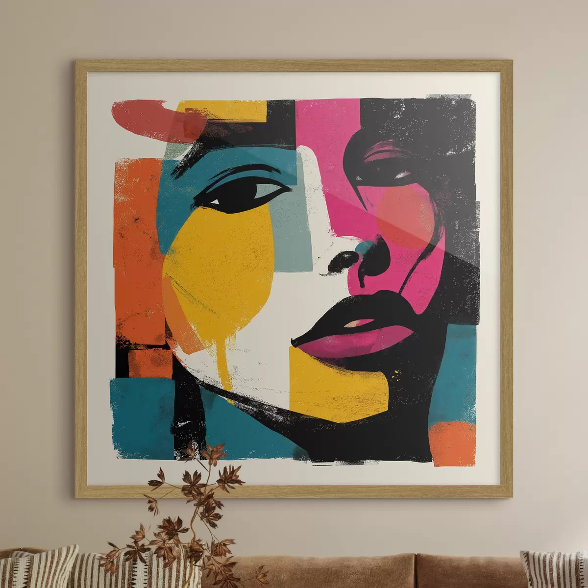 Affiche Un visage abstrait f49543