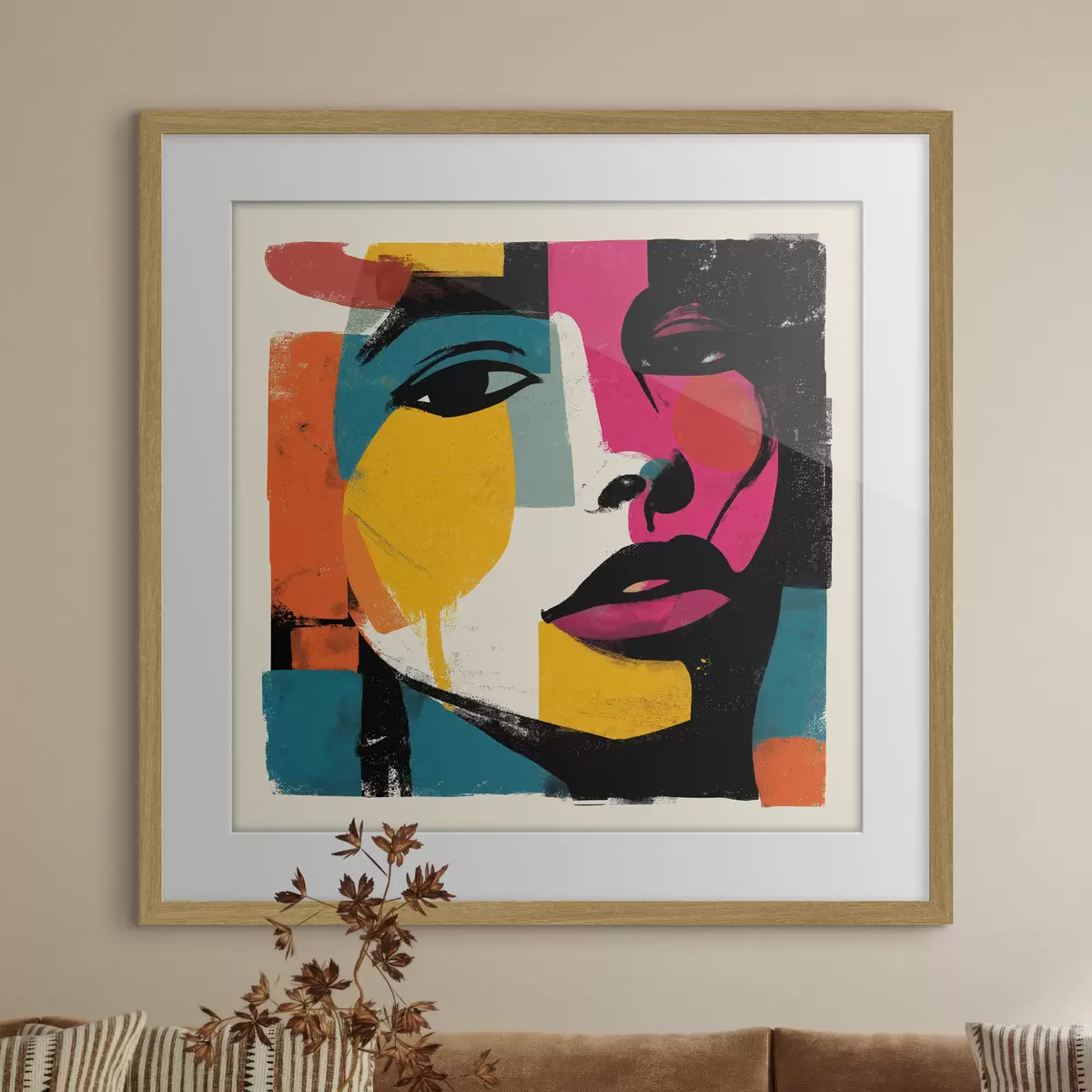 Affiche Un visage abstrait f49543